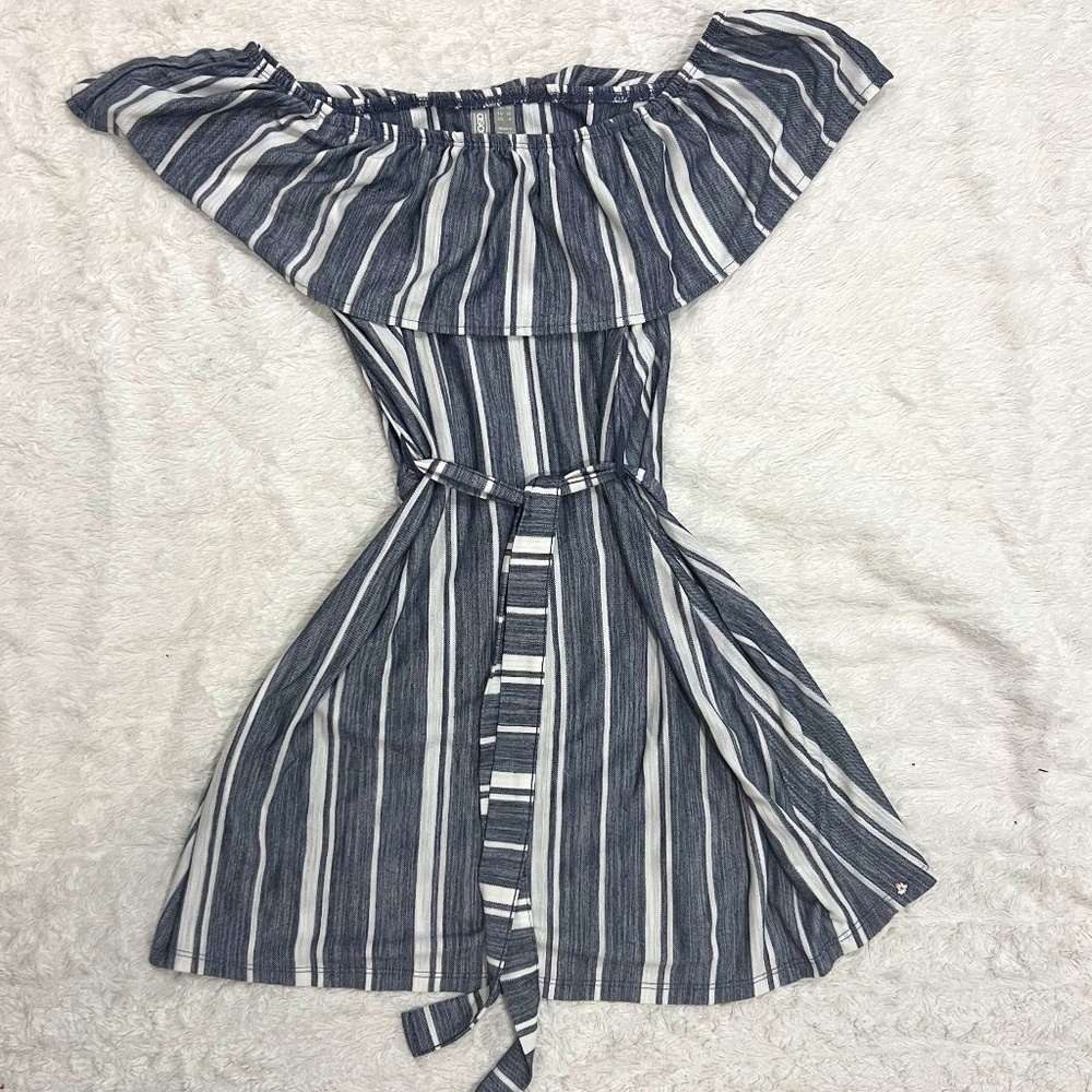 NWT Asos blue and white off the shoulder dress